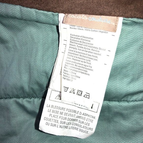 Cocalo Couture Aidan Baby Crib Quilt Blanket Brown Blue Comforter - Picture 6 of 7